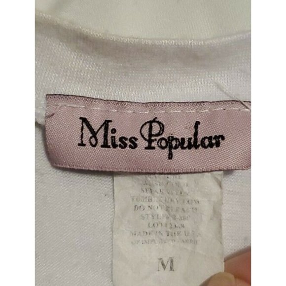 Still Killin' it tshirt Junior's sz M, Miss Popular Shirt T-Shirt Top Blouse - Picture 4 of 5